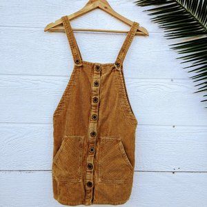 Forever 21 button-down corduroy overall Dress